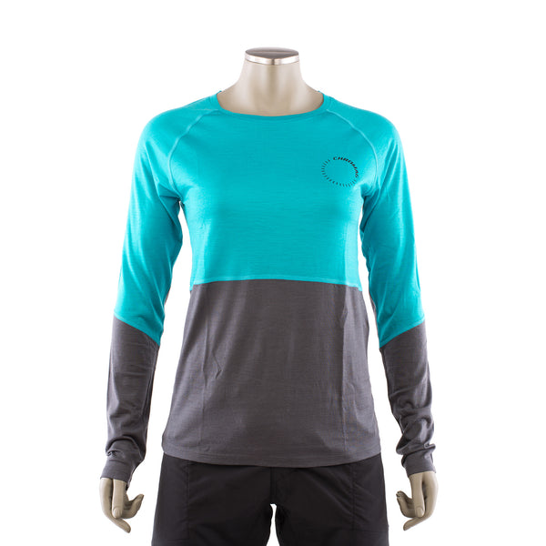 Veldt Womens 2022 Long Sleeve Merino Wool Blend MTB Jersey Top 
